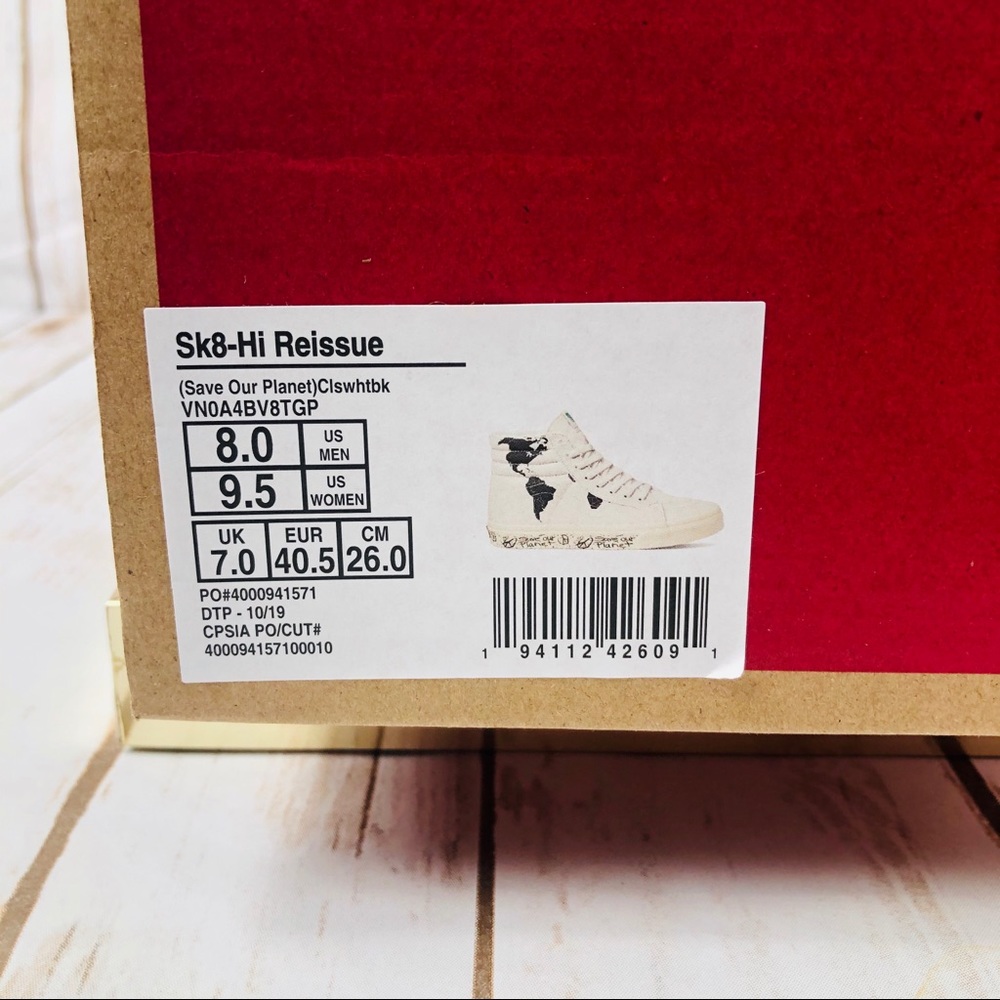Save Our Planet x  VANS Sk8-Hi Reissue Sneakers - Picture 10 of 10